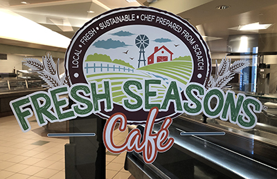 Graphic: Sign for Fresh Seasons Cafe.